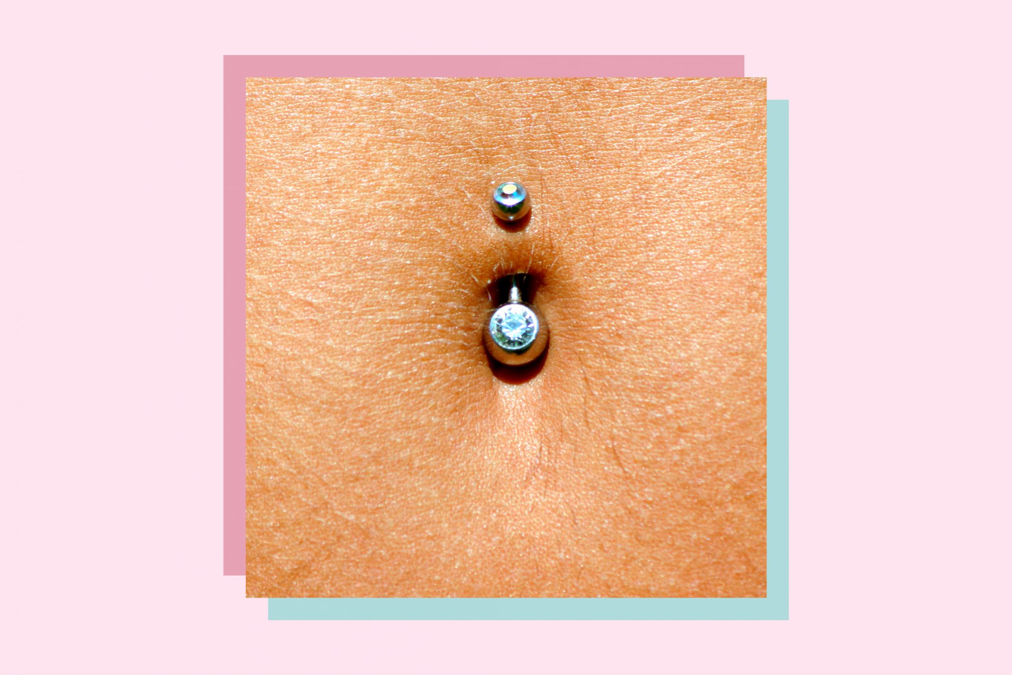 An image of a belly button ring.