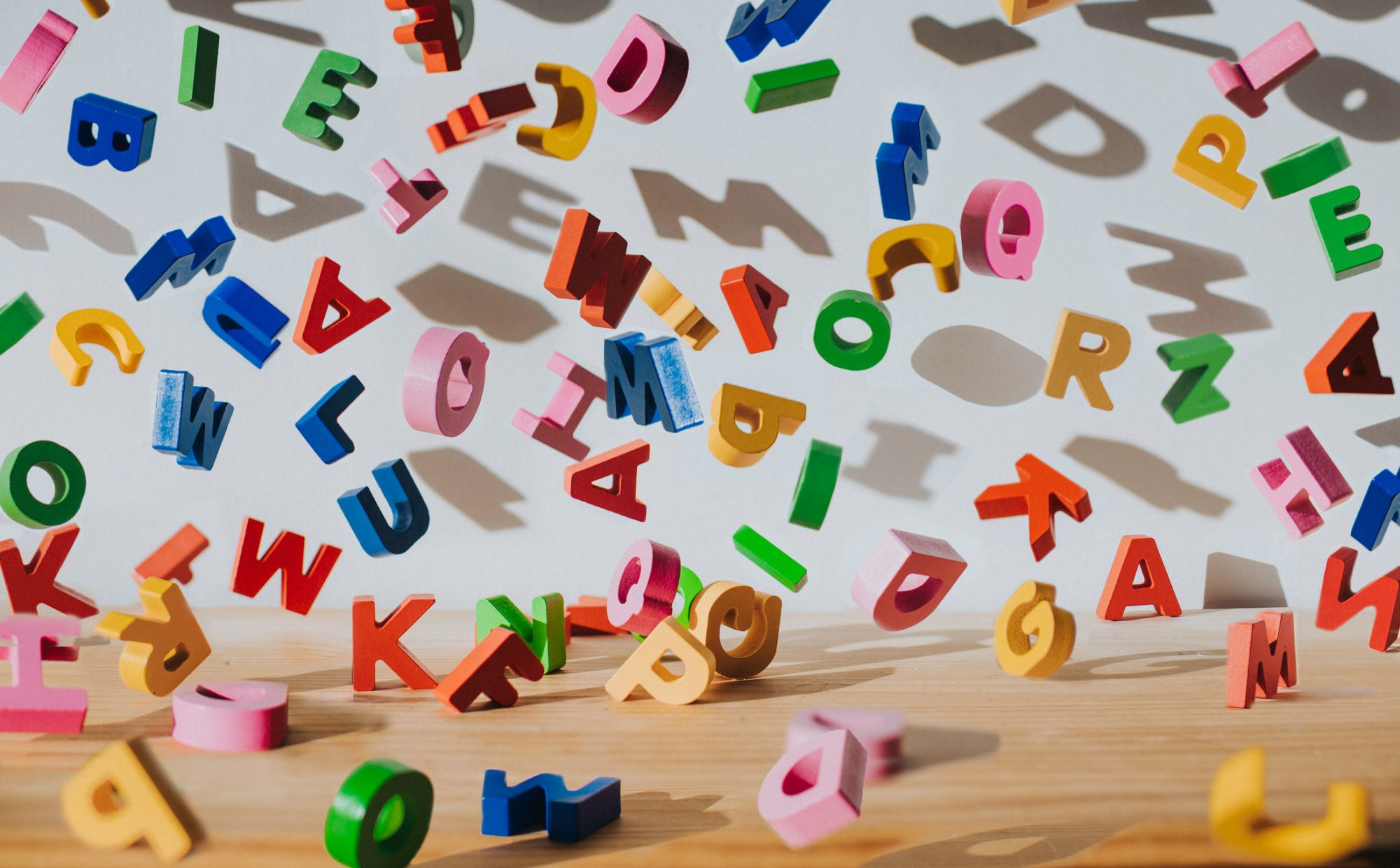 An image of falling letters.