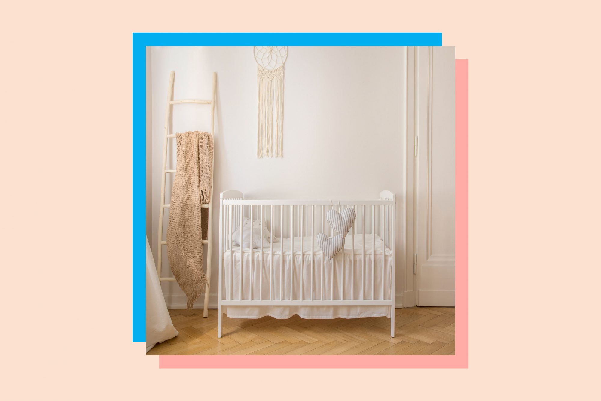 An image of a neutral baby nursery.