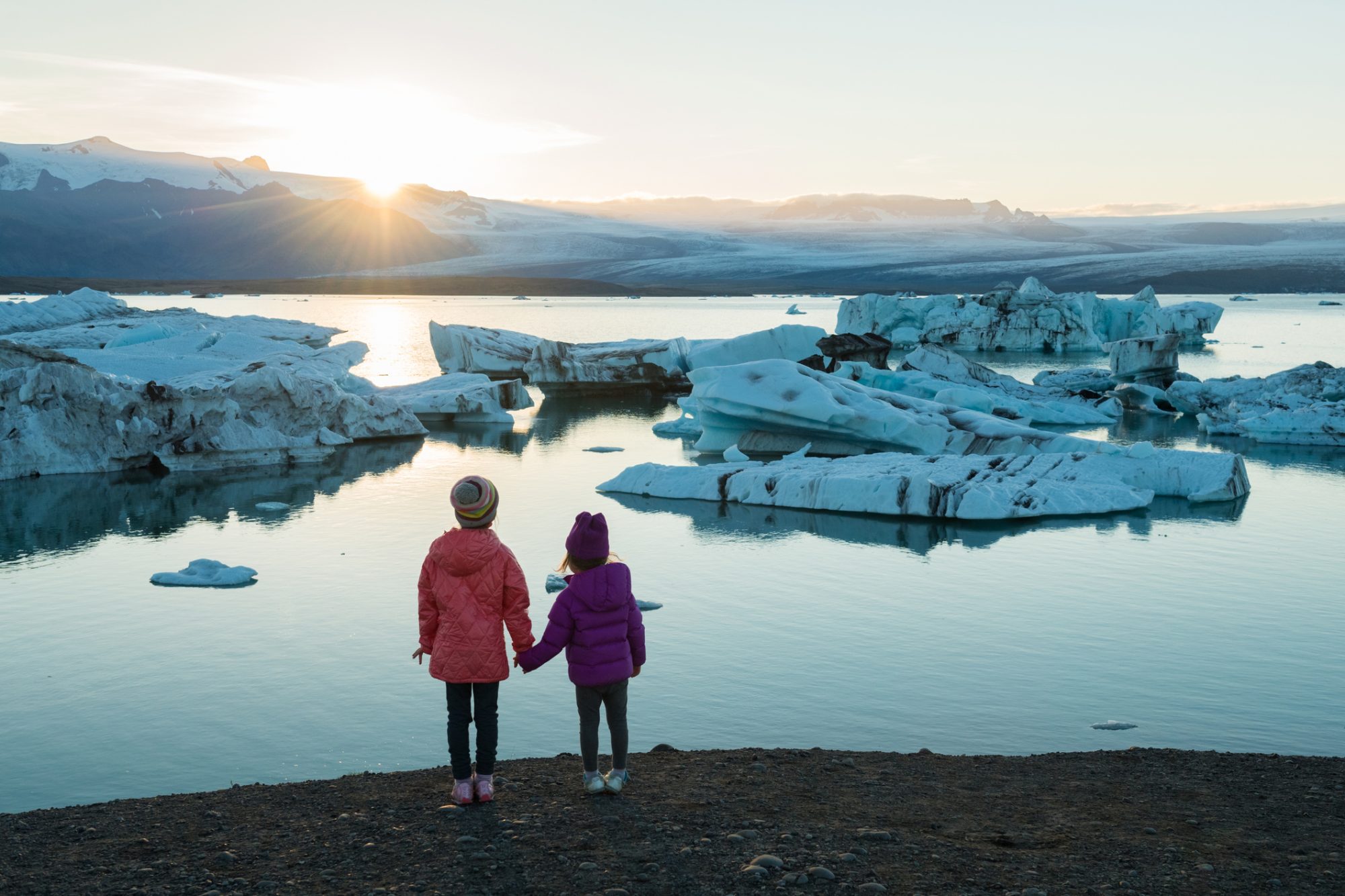 An image of children in Iceland.
