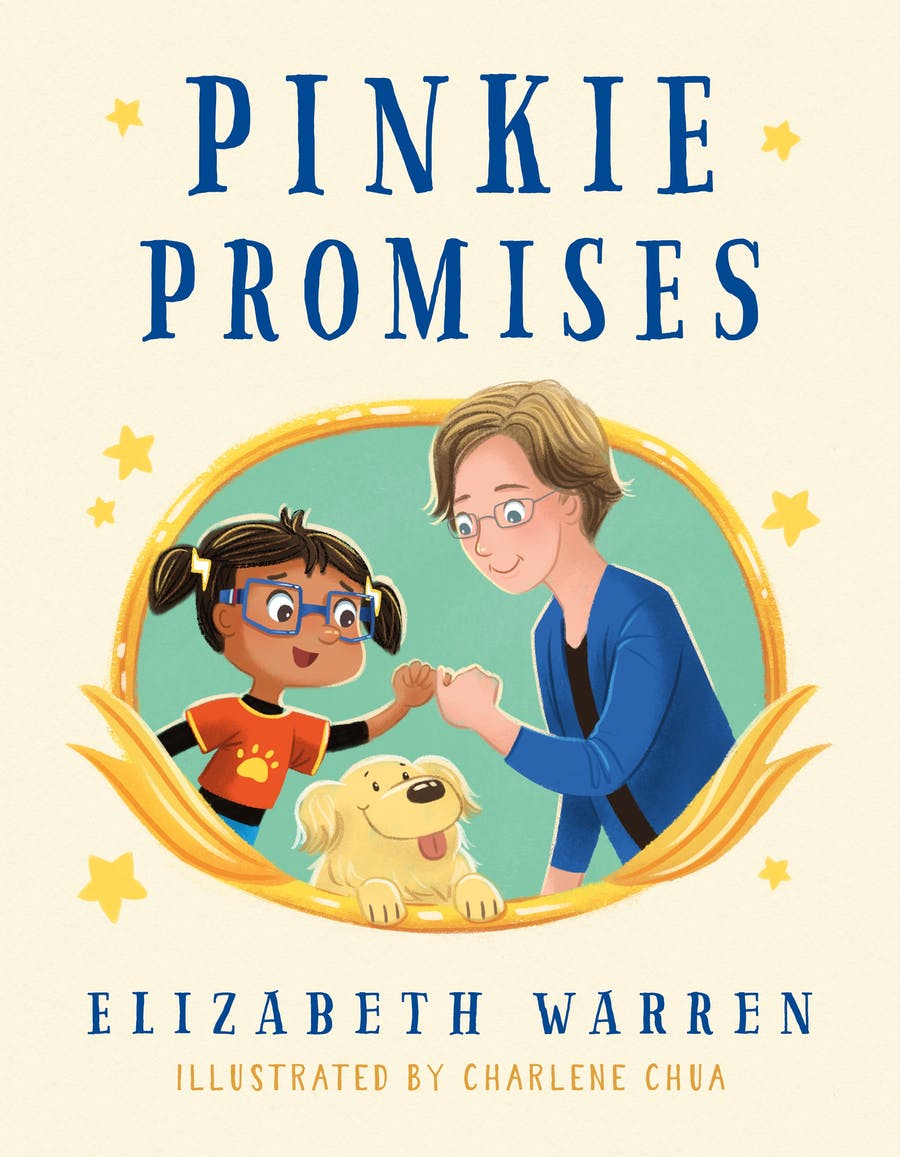 Cover of children's book, "Pinkie Promises" by Senator Elizabeth Warren