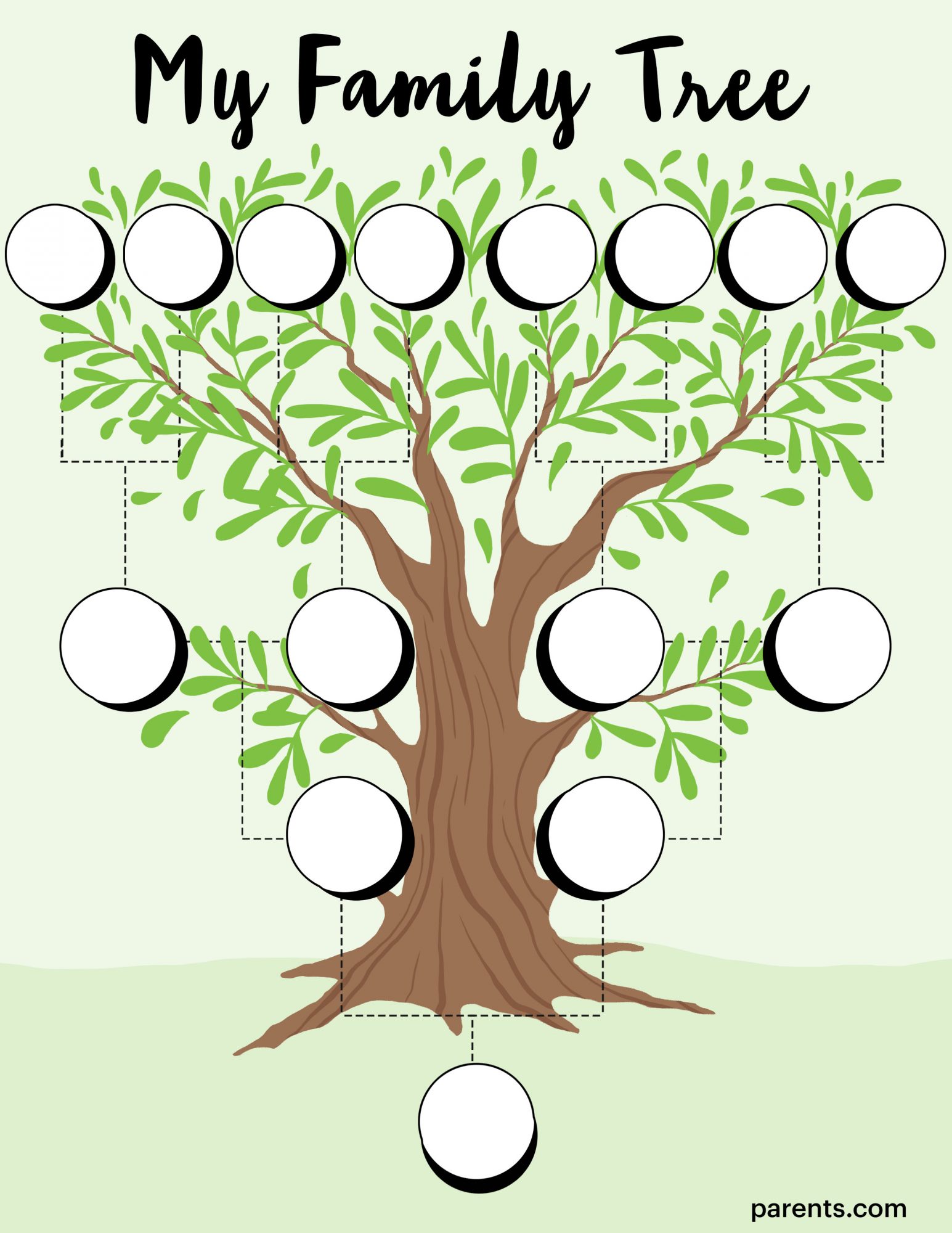 Family Tree Template for Kids