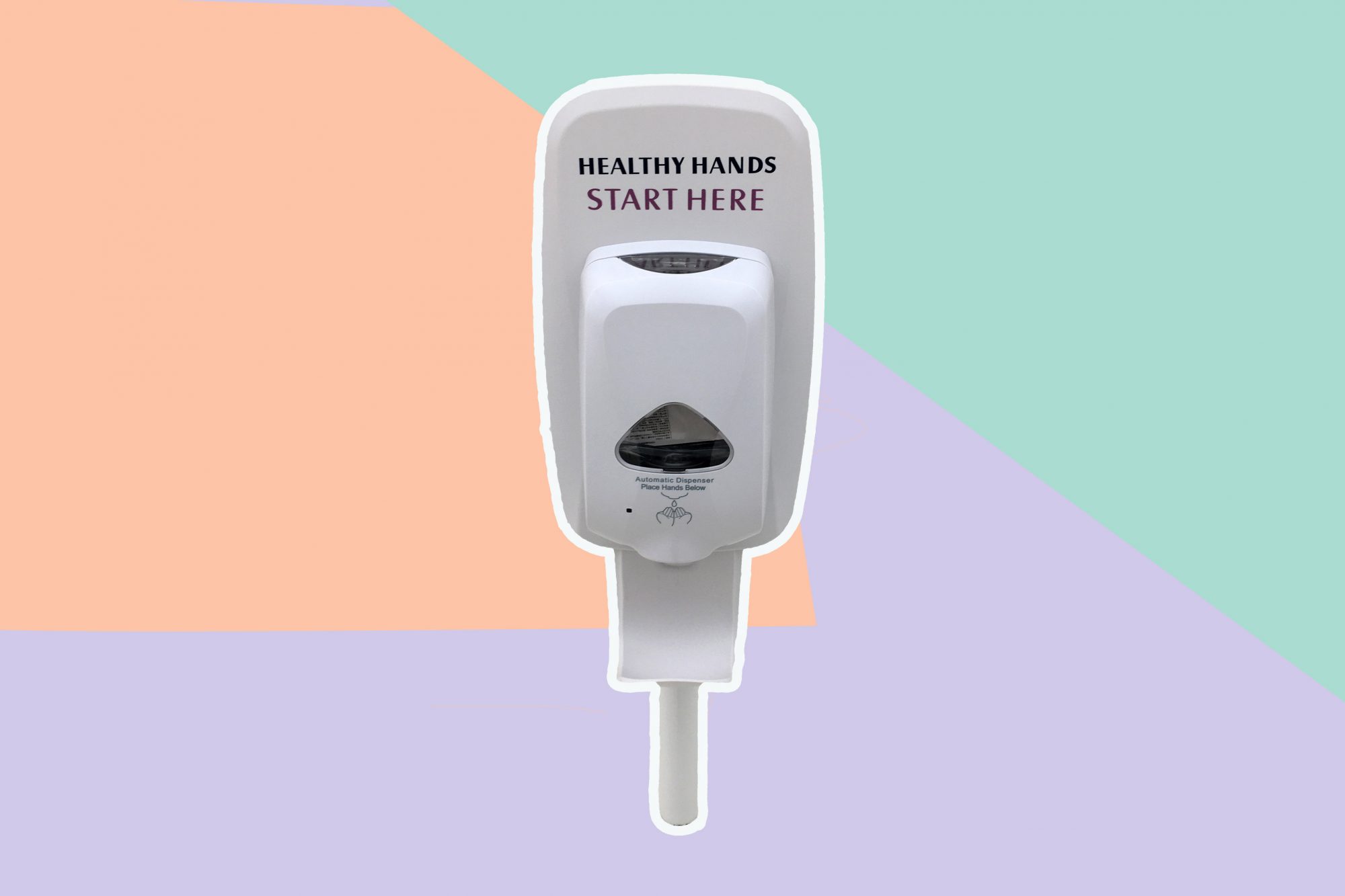 An image of a sanitizing machine on a background.